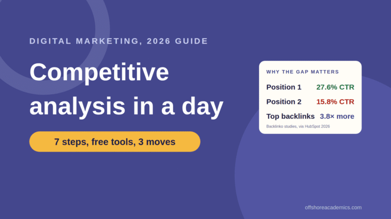 How to Do a Competitive Analysis in Digital Marketing (7 Steps, 2026)